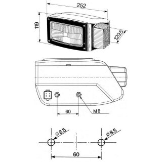 Cobo H4 Phare combiné Phare à gauche E13 9068 / E13 13256 / 05.508