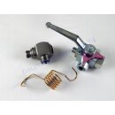 Blockkugelhahn mit Feder und Drehverschraubung für...