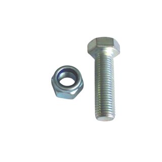 tornillo de cabeza hexagonal M24x80 con tuerca de cierre automático 10.9