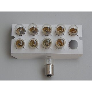 10 pcs. light bulb R10W 24V 10W BA15s