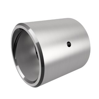 Steel bushing Repair bushing 60x80x70 lubrication groove inside 2 x lubrication hole hardened inside and soft outside