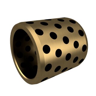 Bronze + Festschmierstoff-Stopfen-Buchse 25x30x20 wartungsfrei