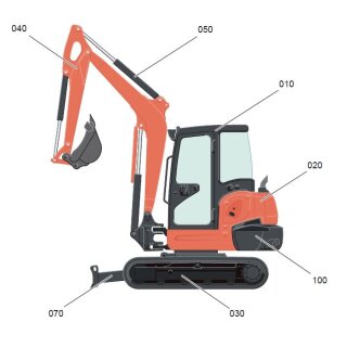 Farbe für Kubota KX 042-4(a)