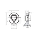 Hydraulik-Gelenkkopf WS 40 C für Wellendurchmesser 40 mm