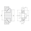 Radial Joint Bearing Joint Bushing GE 12 E 12x22x10x7