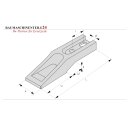 Excavator Tooth Screw-on Tooth Flat tooth Hole spacing...